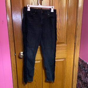 Levi's Black Fringe Skinny Jeans